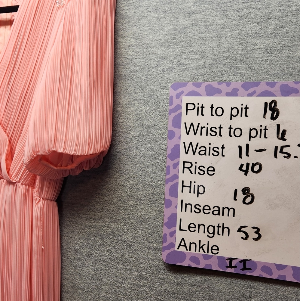 Miss Elliette Ruched Chiffon Beaded Gown Womens 12 Fairy Cottagecore Vintage - Picture 8 of 8